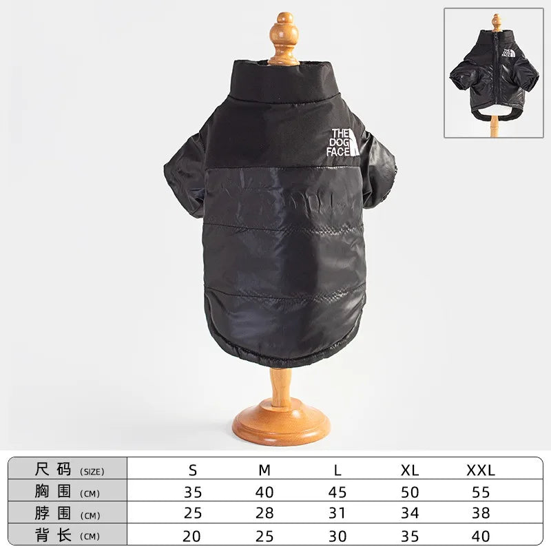 Large Winter Pets Dog Clothes French Bulldog Puppy Warm Windproof Jacket Small Medium Dog Reflective Coat Chihuahua Pet Outfits
