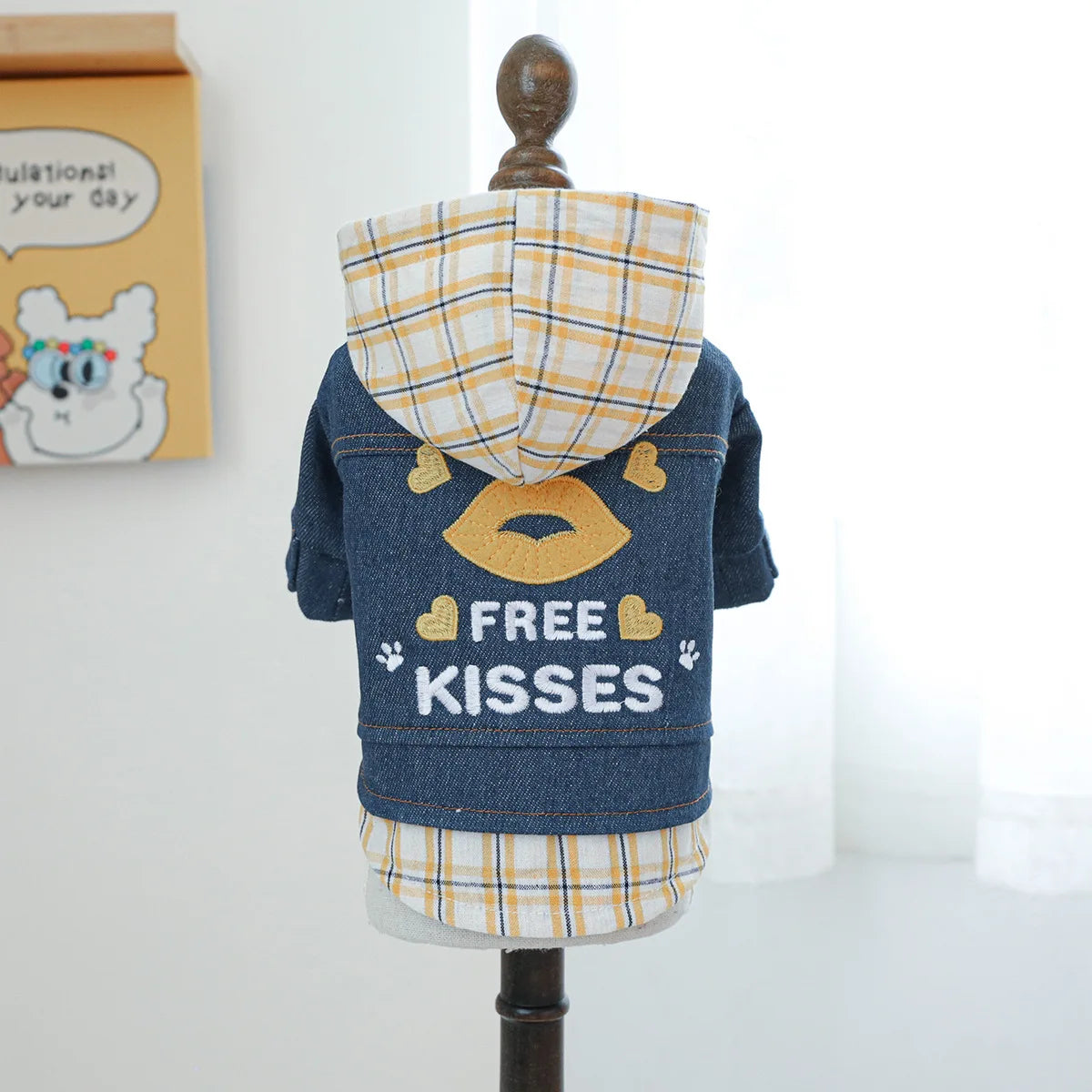 Pet Clothing Spring And Autumn Handsome Cool Cowboy Coat Suitable Cute Rock Roll Denim Clothing for Small and Medium sized Dogs