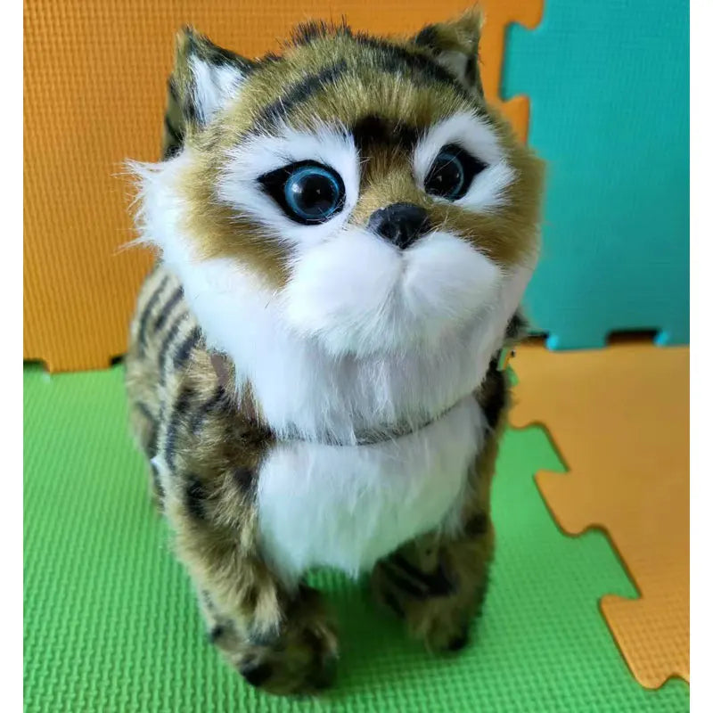 Robot Cat Electronic Plush Cat Singing Songs Dog Walk Electric Kitten Leash Control Music Kitty Pet Cute Animal Toy Kids Gift