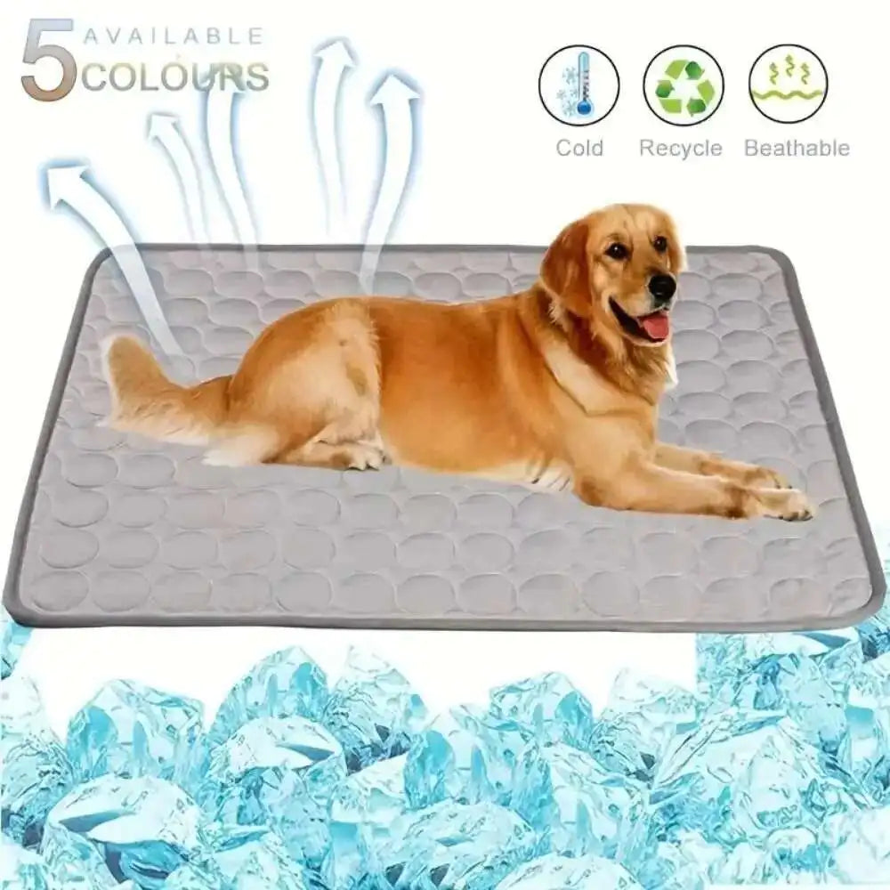 Cooling Dog Mat Summer Pad Mat For Dogs Cat Ice Silk Blanket Sofa Breathable Pet Dog Bed Summer Washable For Small Large Dog Cat