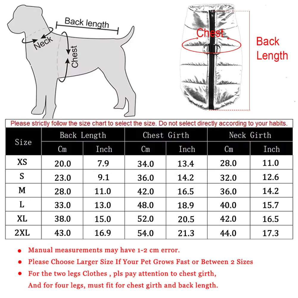 Autumn Winter Pet Dog Clothes For Small Medium Dogs Cat Waterproof Warm Puppy Jacket Vest French Bulldog Yorkshire Coat Outfits