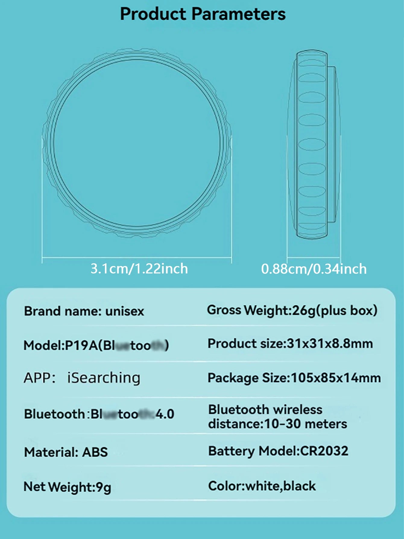 Pet Smart Locator Bluetooth Loss Prevention for Cat GPS Location Tracker for Dog for Android and iPhone Includes Protective Case