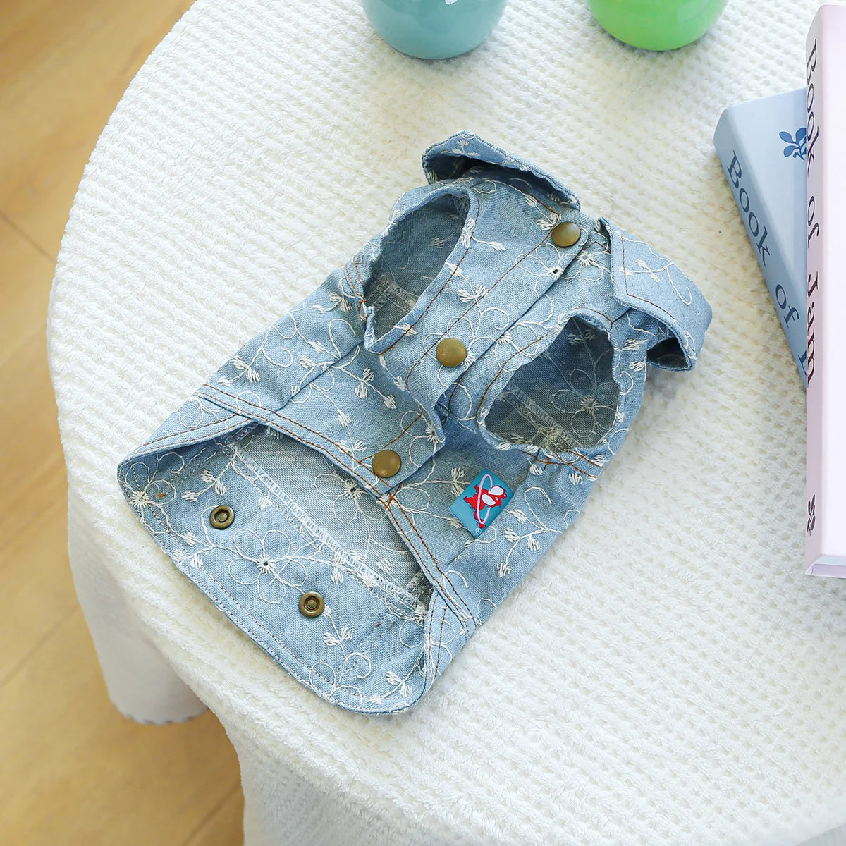 Denim Doggie Pet Jacket Sleeveless Vest Jeans Coat Autumn Spring Wear Apparel For Small Medium Dog XS XL Cat Puppy Clothes Goods