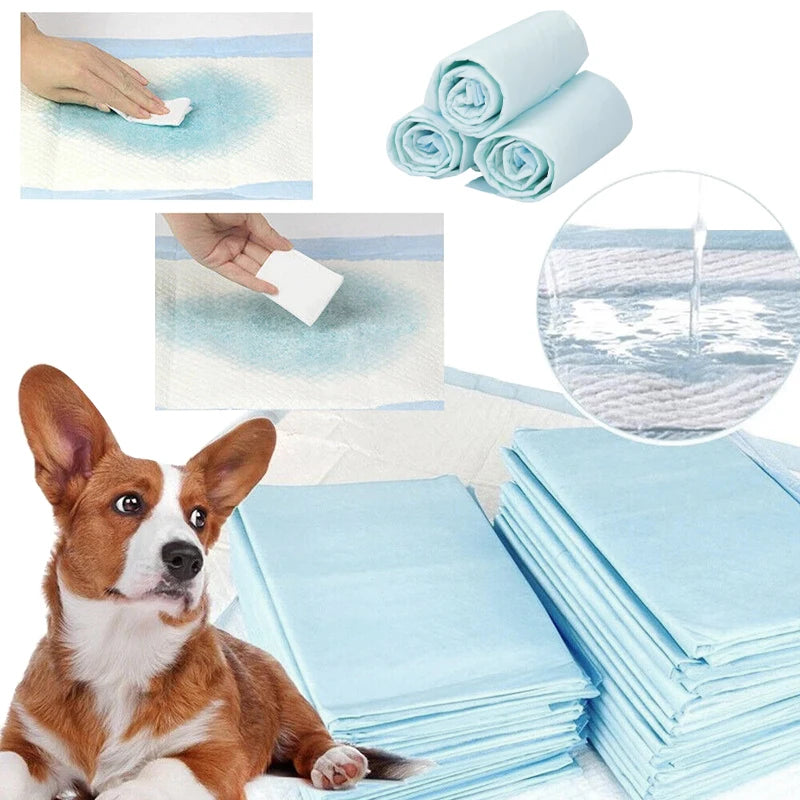 Tieker 20/40/50 pieces of disposable extra thick pet diapers pet training pads super absorbent cats and dogs pet supplies
