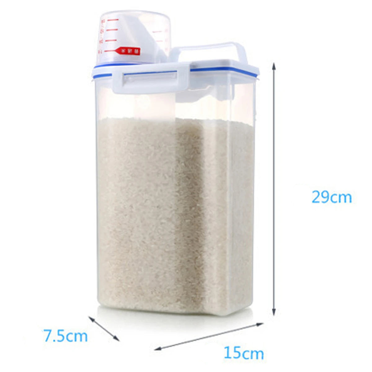 1Pc Pet Food Storage with Seal Ring 2.3L 2.5L 3L Large Capacity Portable Sealed Transparent Container Durable Cats Dogs Feed Jar