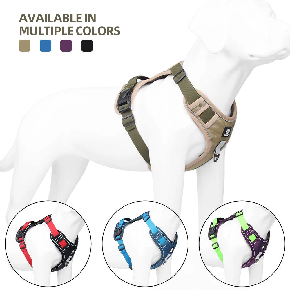 Dog Harness Reflective Midium Large Dogs Tactical Vest Big 1680D Waterproof Oxford Cloth Dog Harnesses Pet Accessoires Supplies