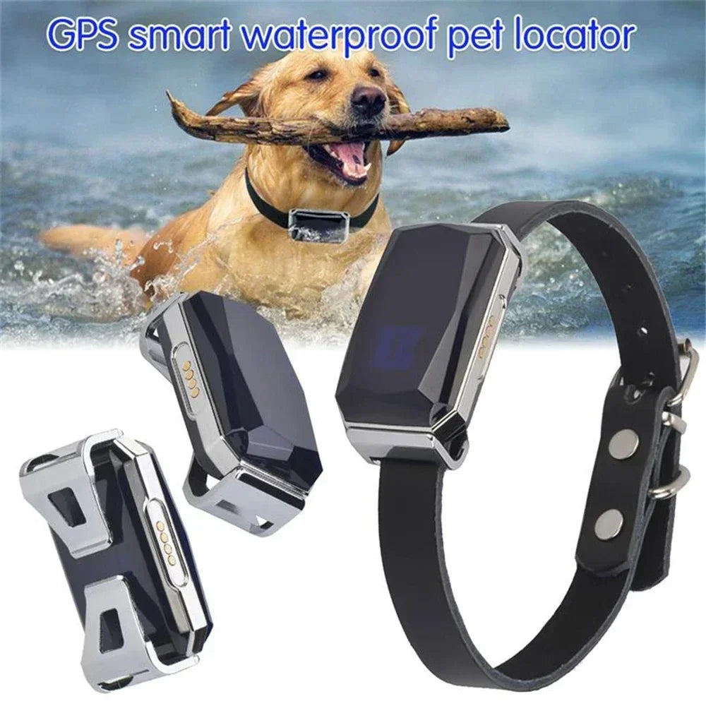 Smart GPS Pet Tracker Collar Real-Time Tracking 5m Accuracy IP67 Waterproof 10-Day Battery Geofence Alerts Dogs Cats Positioning