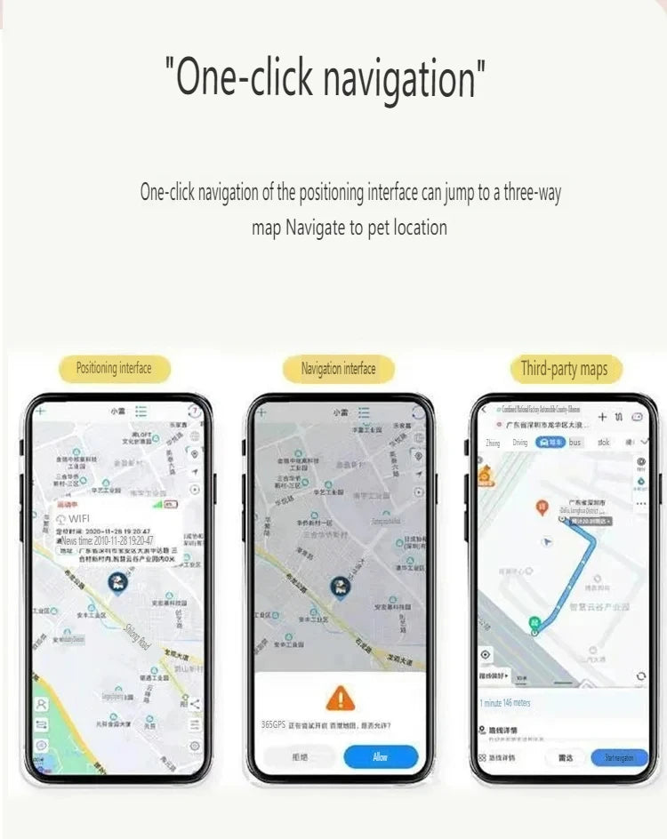 GPS Tracker for Dogs & Cats Tracking GPS Collar Waterproof Anti-Lost Device iOS Android APP Findtag