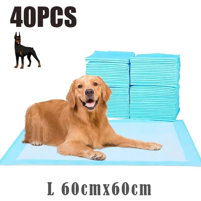 100PCS Thickened Absorbent Dog Puppy Training Pads Pet Disposable Diapers Cat Dog Pee Pads Leak-Proof Pet Urine Mat Quick Dry
