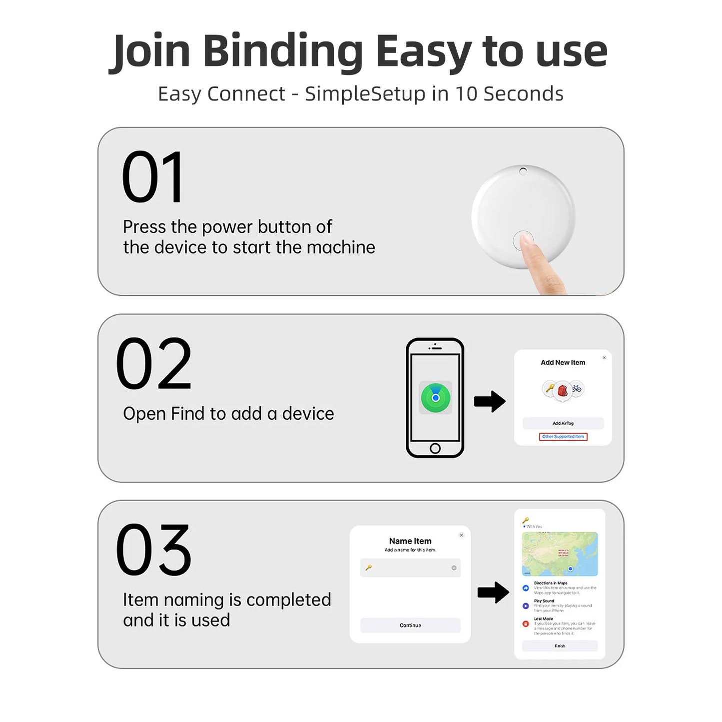 Find My GPS Mini Portable Tracking Mobile Tracking Anti Loss Smart Device Location Alarm Reminder Find Pet Key Wallet Tracker