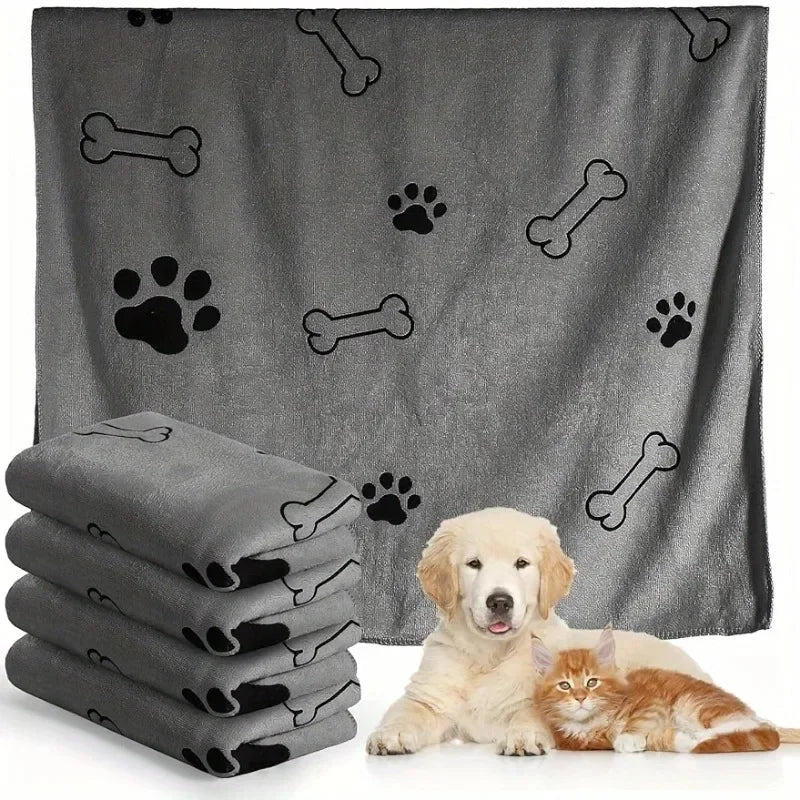 Dog Towel Drying Dog Cat Pet Towel Puppy Microfiber Quick-drying Dog Claw Bath Towel Pet Bath Products Absorbent Medium Dogs
