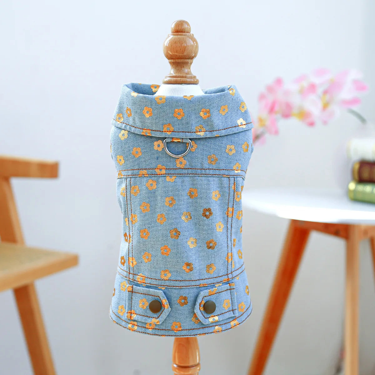 Denim Doggie Pet Jacket Sleeveless Vest Jeans Coat Autumn Spring Wear Apparel For Small Medium Dog XS XL Cat Puppy Clothes Goods