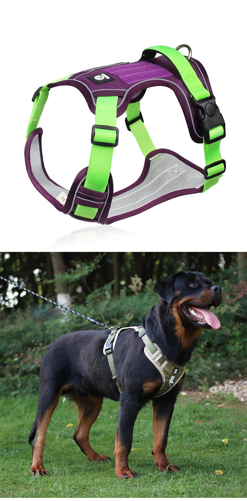 Dog Harness Reflective Midium Large Dogs Tactical Vest Big 1680D Waterproof Oxford Cloth Dog Harnesses Pet Accessoires Supplies