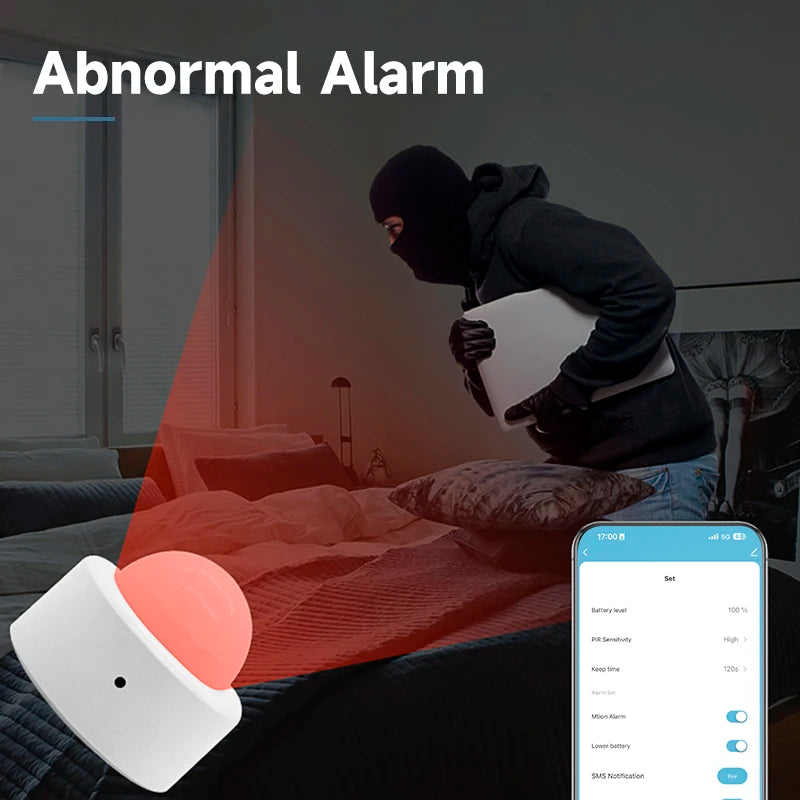 Tuya Zigbee3.0 PIR Motion Sensor Human Body Movement Wireless Infrared Detector  Work With Alexa Google Home Assistant Z2mqtt