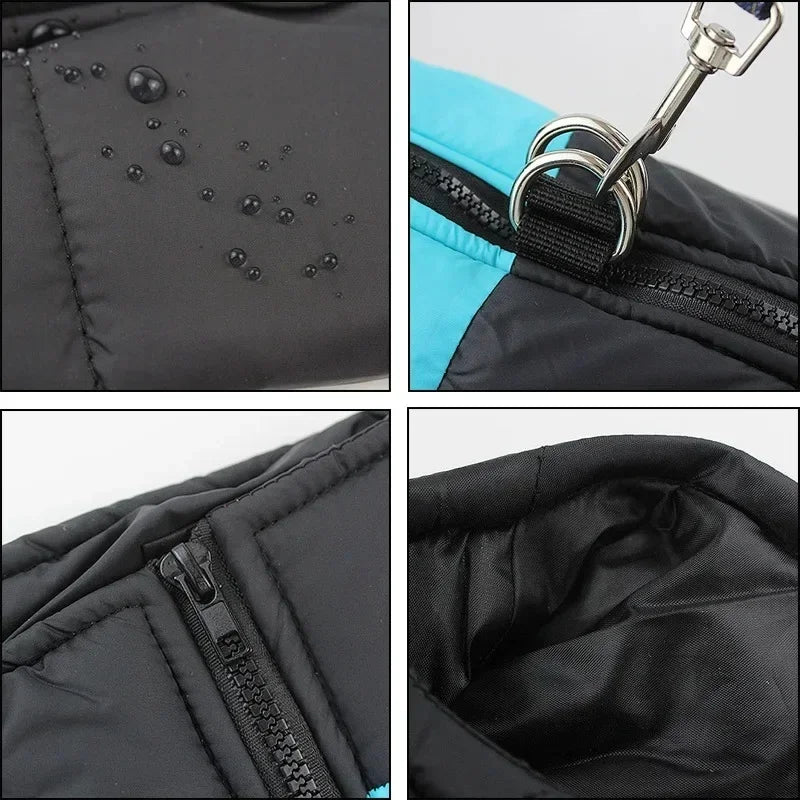 Waterproof Warm Dog Clothing for Small Medium Big Dogs Clothes Pet Coat Winter VThe OutfitJacket Dogest Padded Zipper