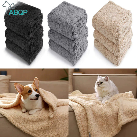 Calming Blankets Fluffy Soft Sherpa Premium Fleece Pet Blanket Dog Puppy Cat Mats for Sofa Bed Couch Furniture Protector Cover