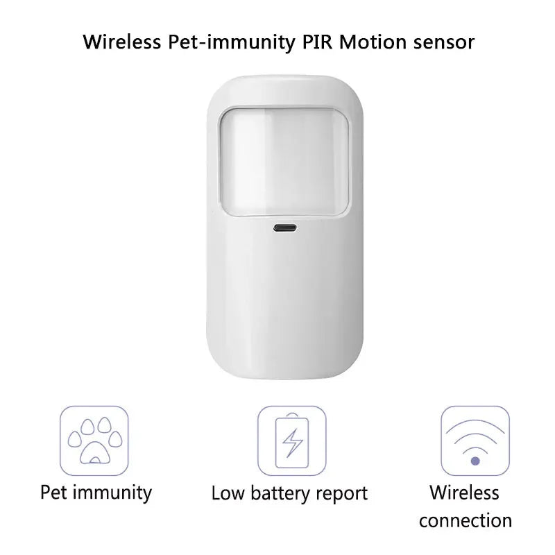 433MHz Wireless Pet-immunity PIR Motion Sensor Detector 15kg Pet Immune EV1527 Code Smart Home Security Host Alarm Accessories