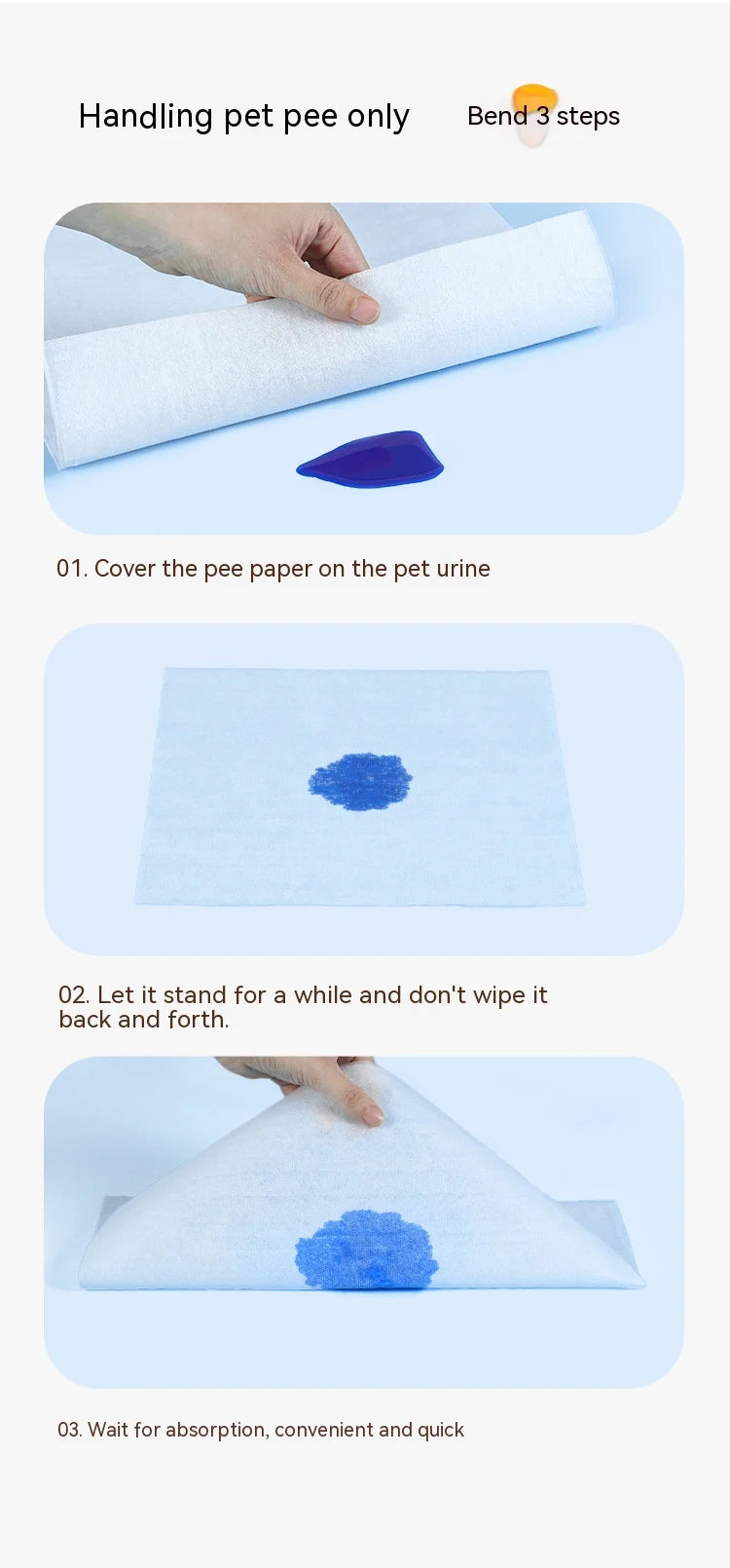 Pet Disposable Pee Paper Dog Pee Pad Suction Diaper Diaper Deodorization Pet Cat Training Toilet Supplies, Cleaning Accessories