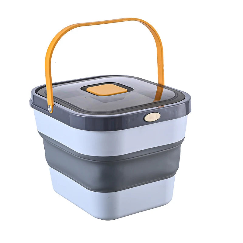 Plastic Sealable Kitchen Dog Food Storage Dispenser Collapsible Fold Airtight Rice Container with Lid Locking