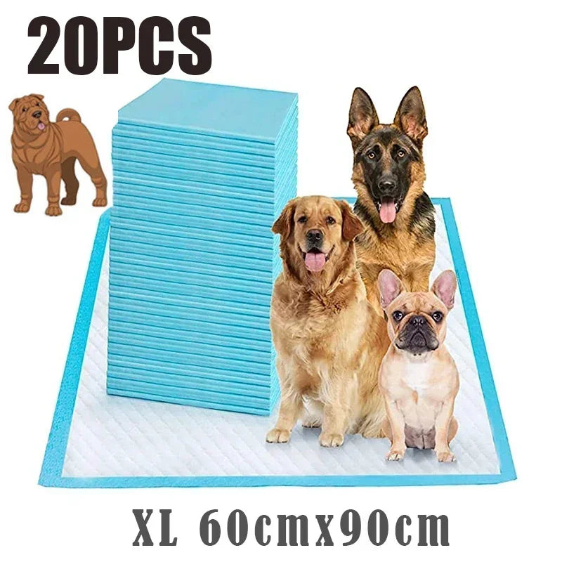 100PCS Thickened Absorbent Dog Puppy Training Pads Pet Disposable Diapers Cat Dog Pee Pads Leak-Proof Pet Urine Mat Quick Dry