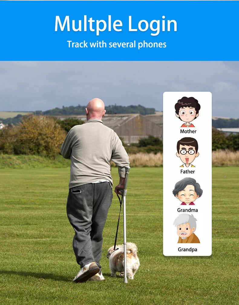4G Smart Pet Locator Collar, Hunting Dog GPS Tracker Anti-Lost Live Location Free APP 60 Days Standby Waterproof Dog Find Device