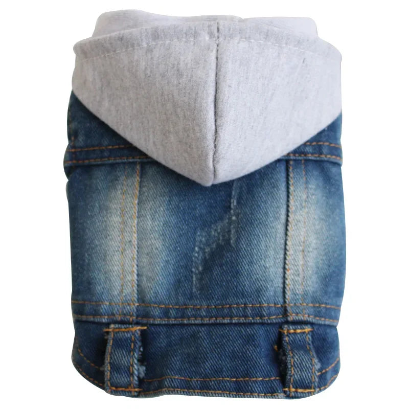 Pets Dogs Jeans Coat Jacket Towable Denim Vest Cat Puppy Spring/Autumn Clothes Apparel