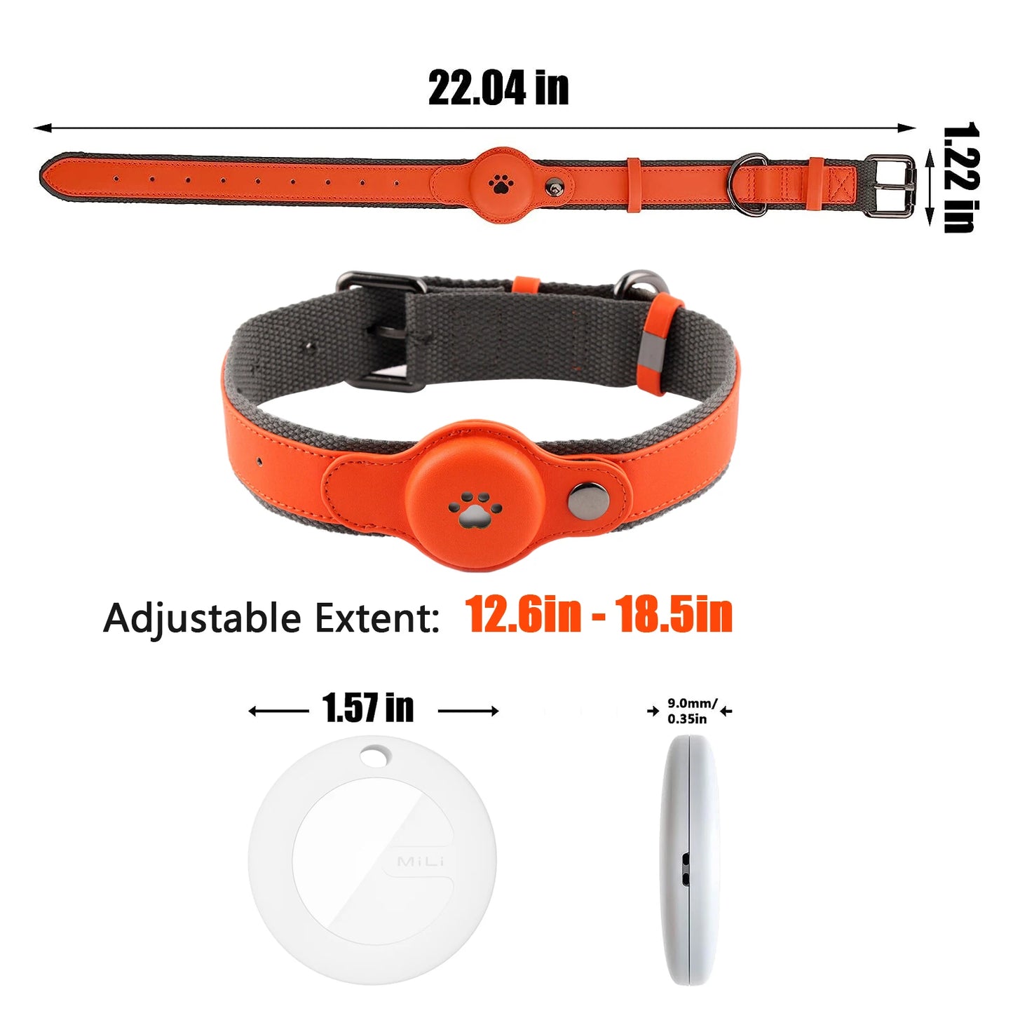 IP67 GPS Tracker for Dogs Waterproof Pet Tracking Smart Collar Real-time Location No Monthly Fee  Tracker Collar for Airtag iOS