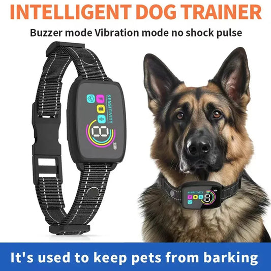 Electric Color screen pet Stop anti-bark device Type-C rechargeable dog training Collar automatic voice control to prevent bark