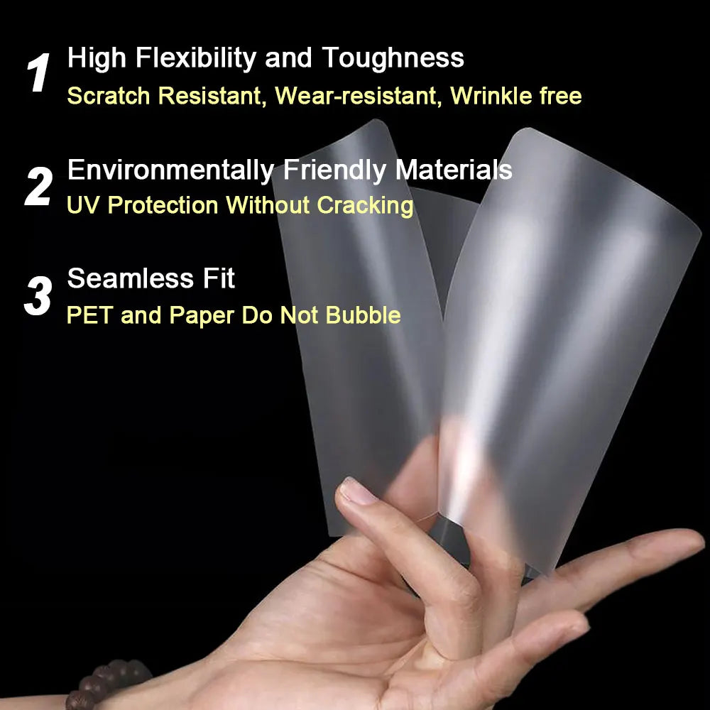 For Fun 3/4/5/6 Inch 100 Sheets 60 Mic Thermal Laminating Film PET Plastic Film For Photo/Card/Picture Hot Laminator Film