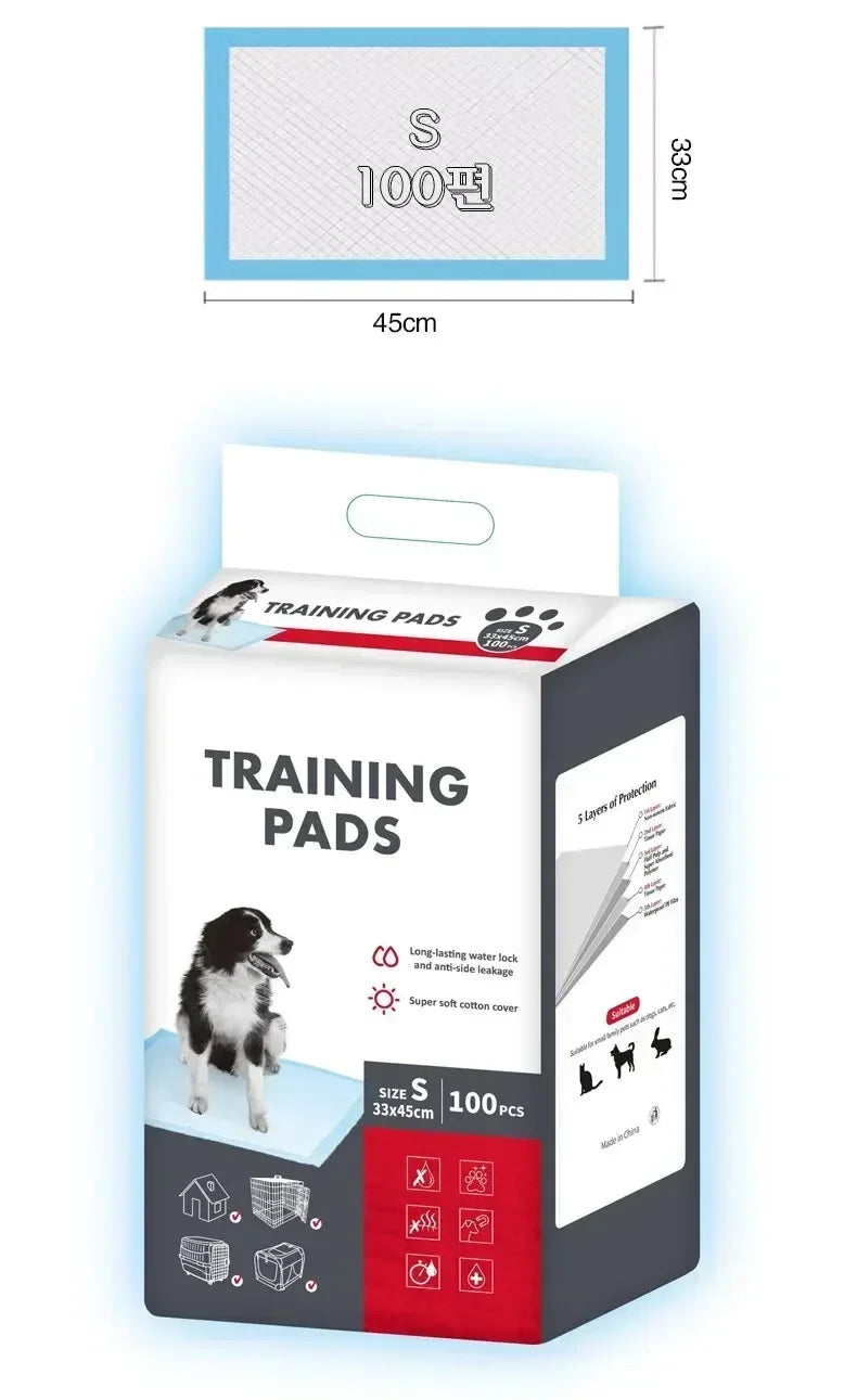 100 Ultra-Absorbent 90x60cm Quick-Dry Puppy Training Pads for Dogs, Nonwoven Fabric Pet Pee Pads for Effective Housebreaking