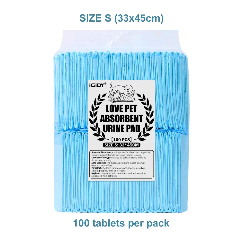 Pet urine pad, disposable absorbent pad, non-woven fabric + absorbent resin, super absorbent, 4 sizes, pet hygiene products
