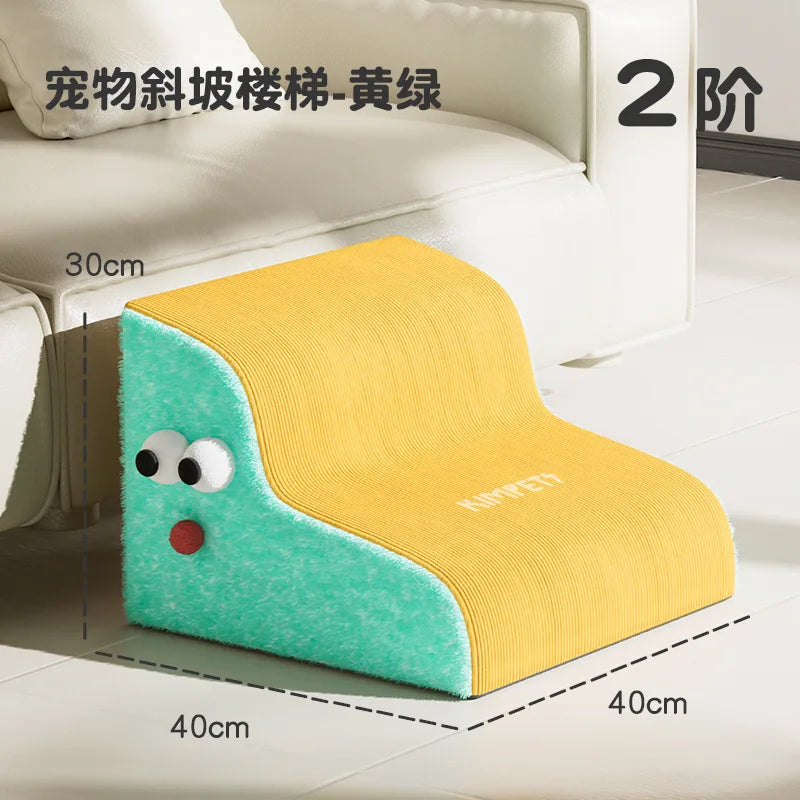 Pet 2/3 Step Stair Dog/Cat Ramp Ladder Memory Foam Sponge Dogs Sofa Removable and Washable Training Pet Ramp Stairs Pet Supplies