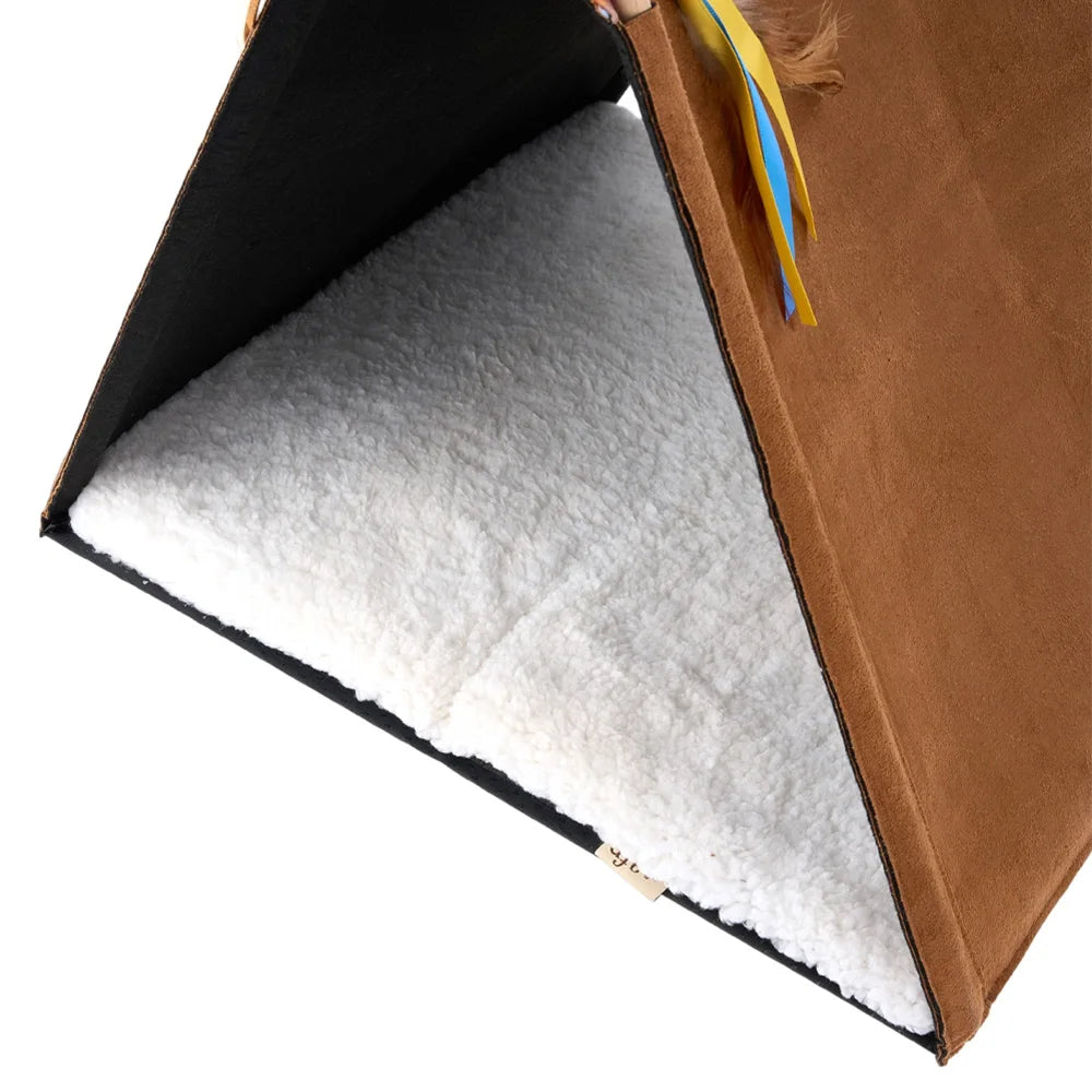 Tieker Pet Tent Cat Bed Dog House with Removable Mat Easy to Wash, Portable Dog Bed Pet Tent