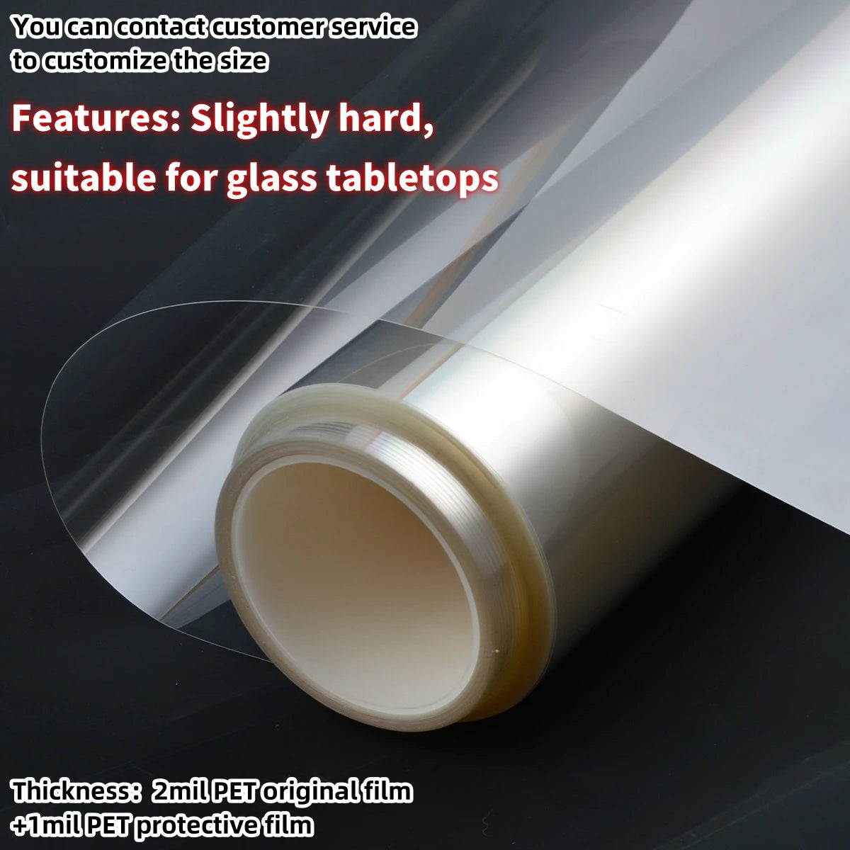 PET Self-adhesive Desktop Protective Film Anti-scratch Heat Resistant Furniture Stickers HD Transparent Waterproof Kitchen Decor