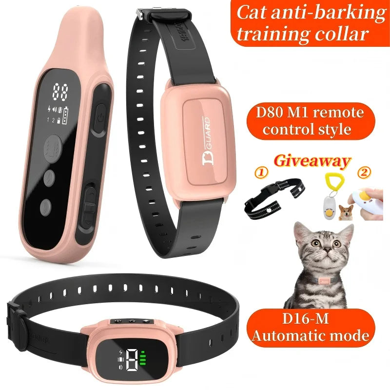 YHLC 800m Cat Anti Meowing Collar, Automatic No Shock Vibration Collar for Cats, Cat Trainer Designed Collar for Stop Meowing