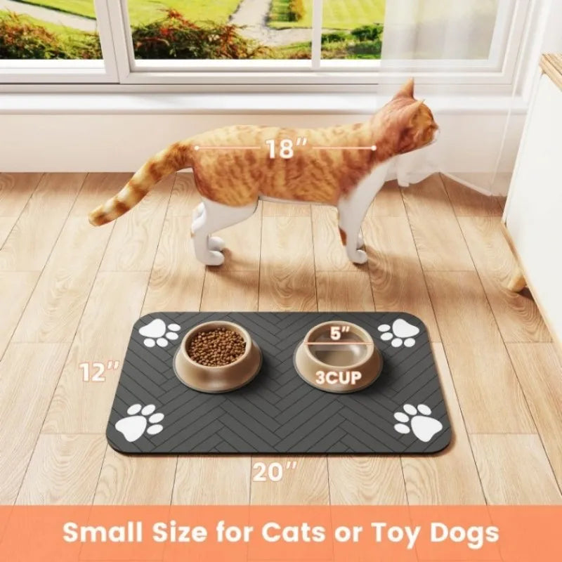 VIKAMA Pet Floor Mat Pvc Waterproof Mat For Dog House Dirt Resistant Easy To Care Mat Pet Feeding Splash Proof Leak Proof Mat