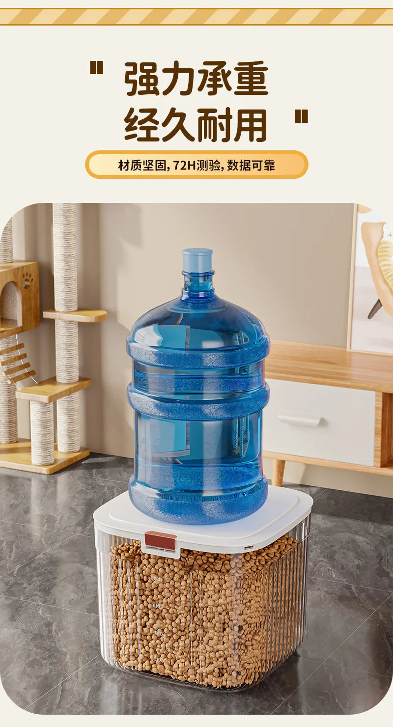 Pet Food Storage Bucket Dog Food Bucket Moisture-proof Storage Cat  Box With Lid