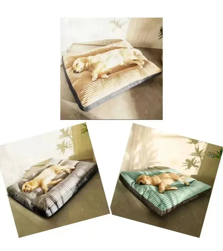 Dog Bed Washable Kennel four seasons Pet Large Sofa Plus Corduroy Thick Deep Sleep Cushion Puppy Mat for Small To Large Dogs