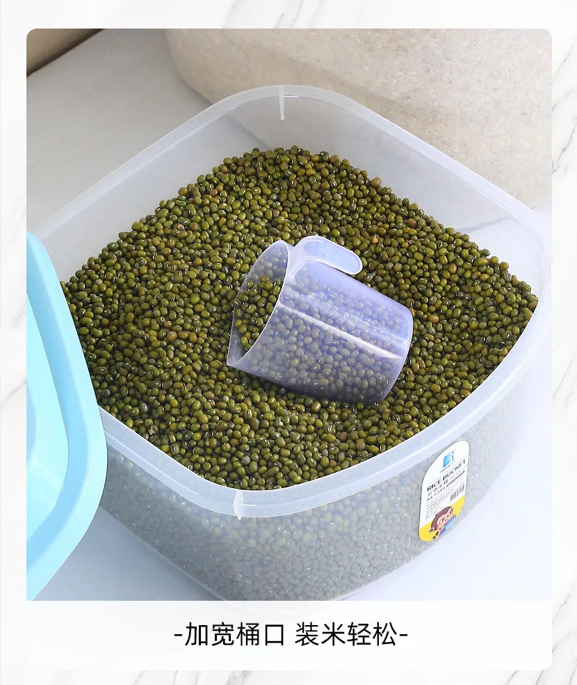 Rice Storage Container 25kg Airtight Dog Pet Dry Grain Rice Food Storage Containers With Insect-resistant Lid Large