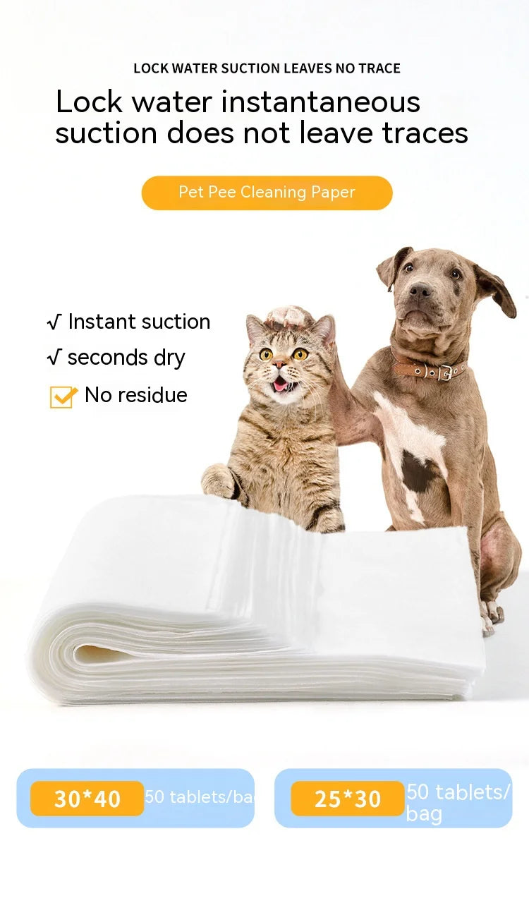 Pet Disposable Pee Paper Dog Pee Pad Suction Diaper Diaper Deodorization Pet Cat Training Toilet Supplies, Cleaning Accessories