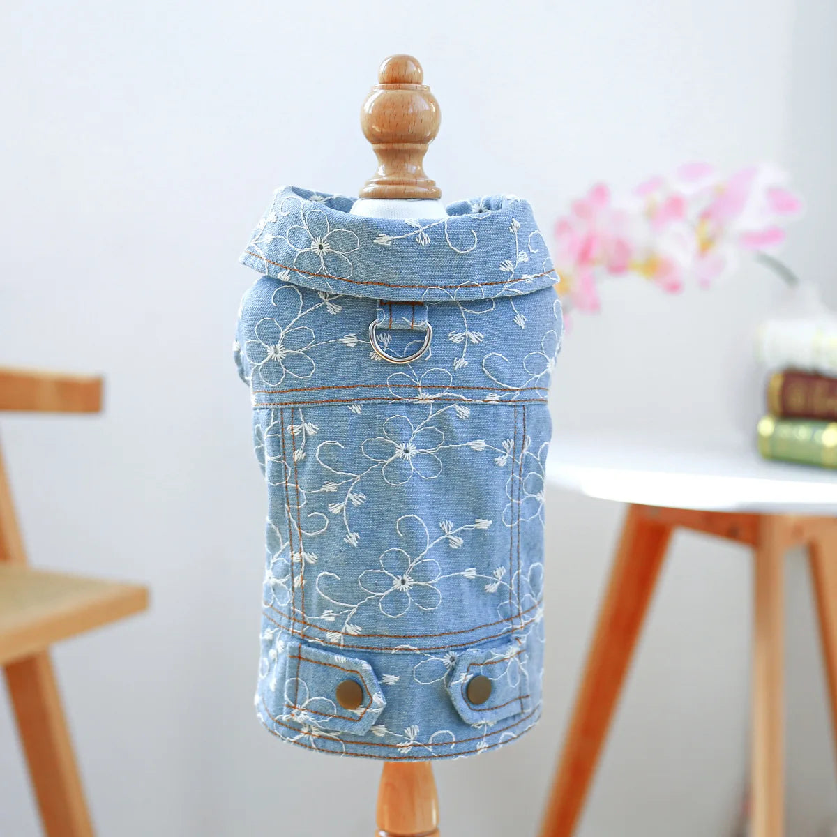 Denim Doggie Pet Jacket Sleeveless Vest Jeans Coat Autumn Spring Wear Apparel For Small Medium Dog XS XL Cat Puppy Clothes Goods