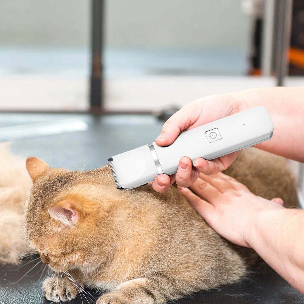 Tieker 4 in 1 pet electric trimmer rechargeable grooming clipper set pet grooming tools pet hair trimming scissors