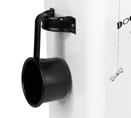 2023 New Fashion White  Farmhouse Dog Food Container with black Lid Food Storage Container with Serving Scoop