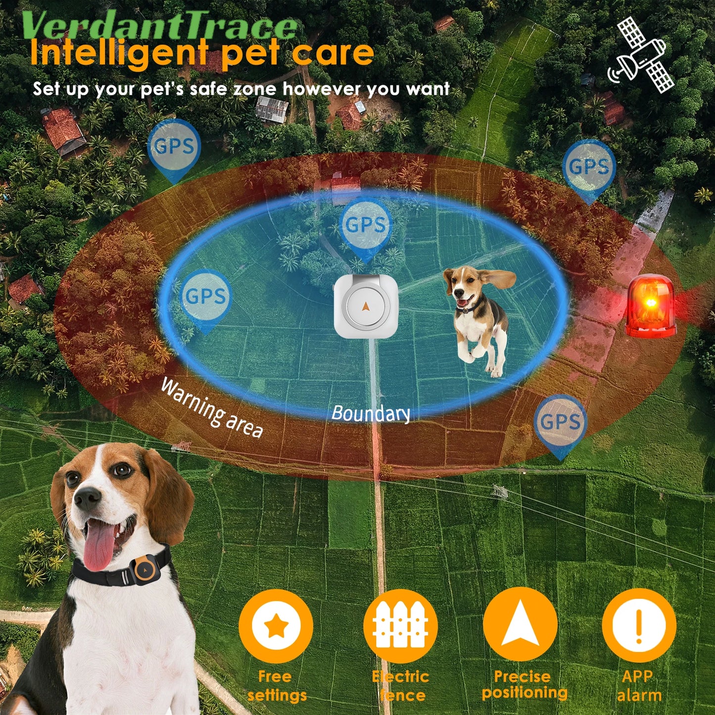 4G GPS Tracker Dog Cat IP67 Waterproof Pet Tracker Geo-fence Dog Collar Monitor Real Time GPS Sports Tracking Health Monitoring