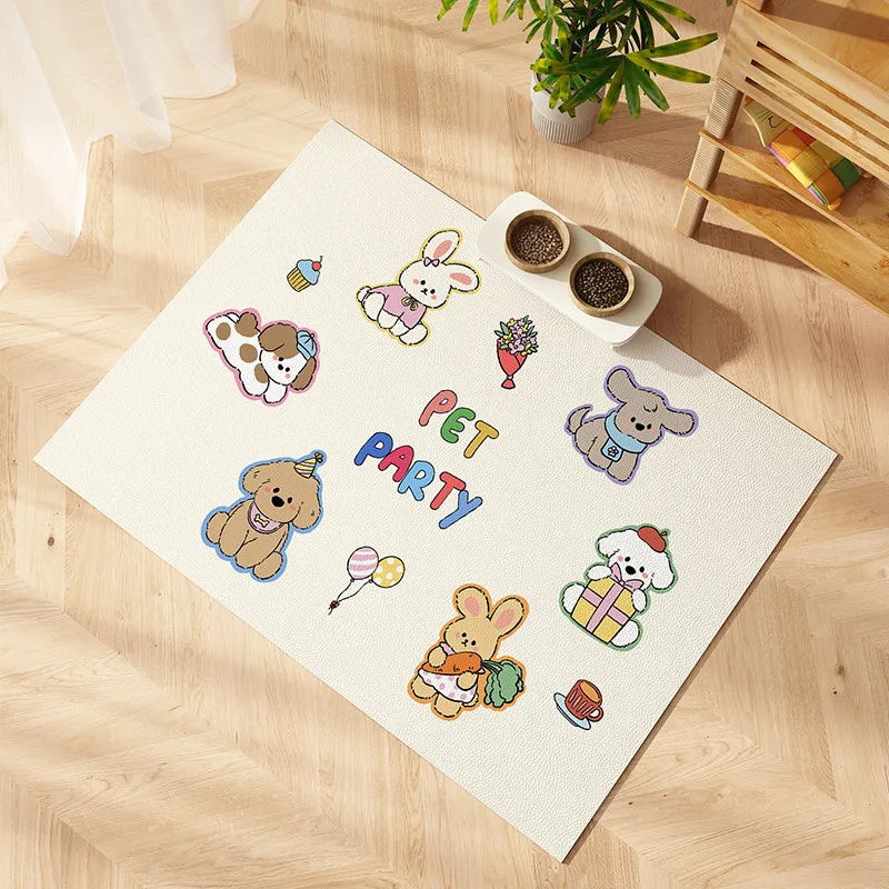 VIKAMA Pet Special Mat Pvc Waterproof Waterproof Waterproof Non-Slip Carpet Cat And Dog Feeding Leakproof Splash Proof Place Mat
