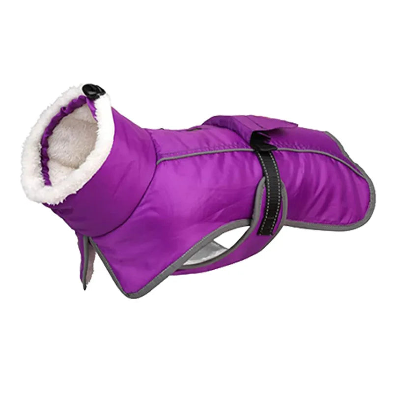 Large Dog Jacket Warm Dog Clothes Winter Coat French Bulldog Reflective Dog Cold Weather Coats Pet Snow Jacket