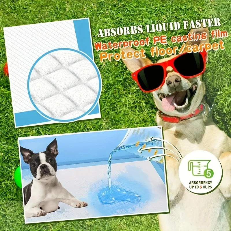 Super Absorbent Pet Diaper Urinal Dog Training Pee Pads 100/50/40/20PCS Disposable Healthy Nappy Mat For Cats Dog Quick-dry Pads