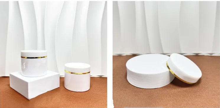 10/30/40pcs 50-500ml  PET Plastic Jar With White Lids Screw Container Empty Cosmetic Cream Powder Makeup Storage Jar Pot Bottle