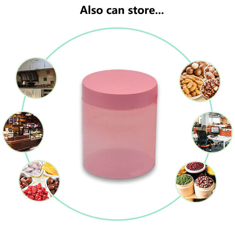 12Pcs 100-250g Pink PET Plastic Jar with Screw Lid Empty Comstic Face Cream Containers Travel Sample Jars Refillable Bottles