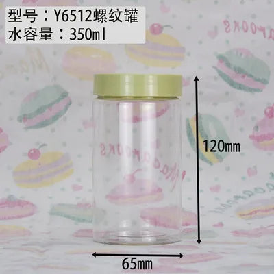 Wholesale 50pcs Empty PET Jars Clear Cosmetic Container Sael Food Jar With Macaron Color Lid Face Cream Sample Pot Container